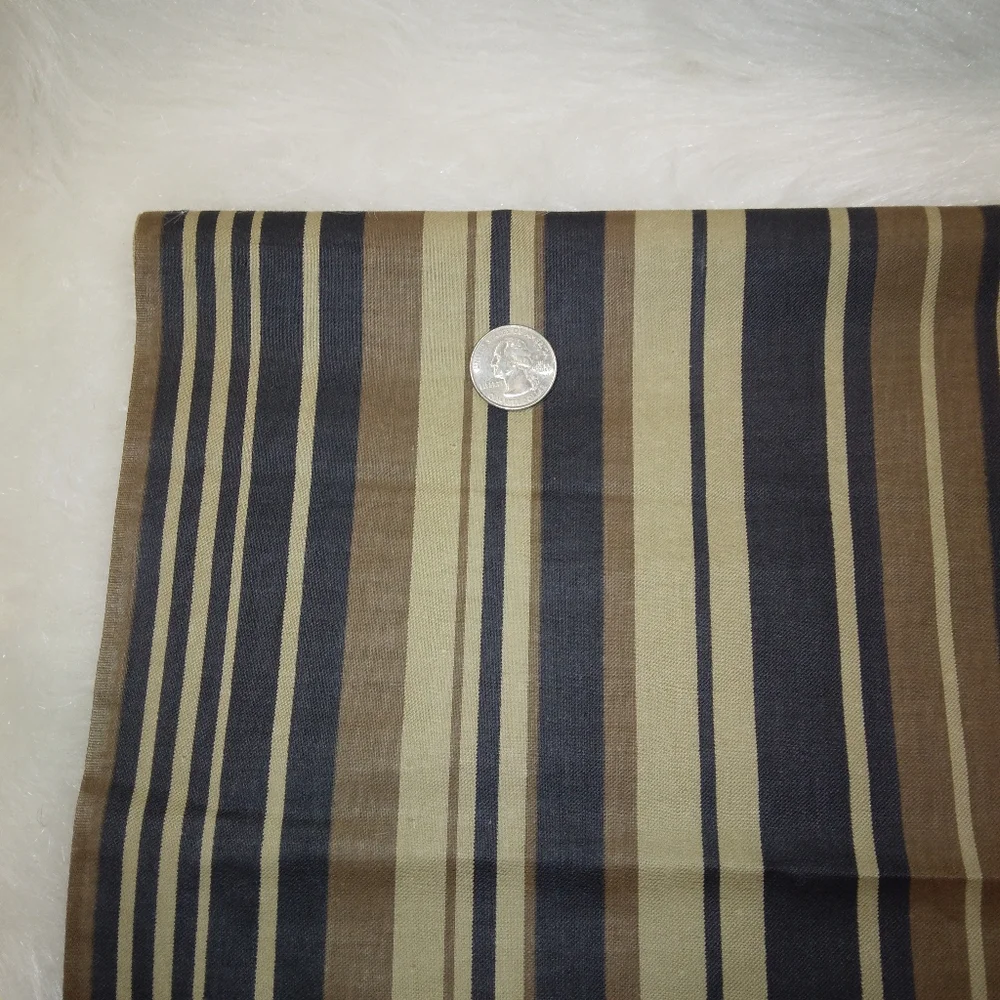 FABRIC Brown Twill Stripe, cotton, 1 yard